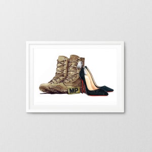 Military Wife or Female Soldier boot print image 3