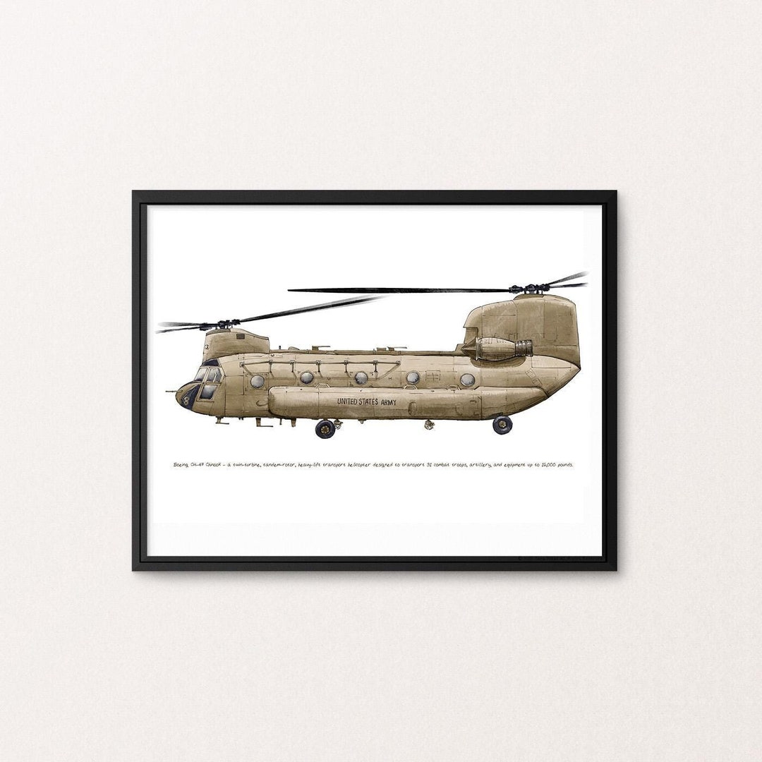 9356 U.s. Army Green Beret Exits A Ch-47 Chinook Helicopter Poster Print, (34 Amazon.com: Military USA Army Soldiers CH-47 Chinook  main image 2