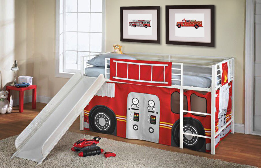 Modern Fire Truck vehicle watercolor print 8x10 | Etsy