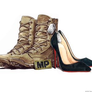 Military Wife or Female Soldier boot print image 2