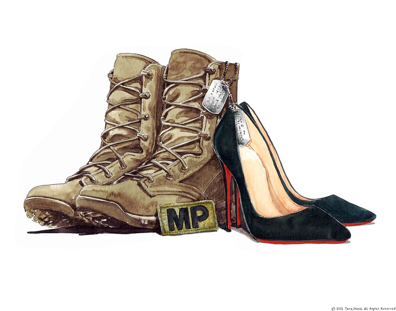 Military Wife or Female Soldier boot print image 2