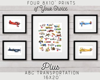 Cuatro impresiones de 8x10" de su elección más un ABC Transportation de 16x20"