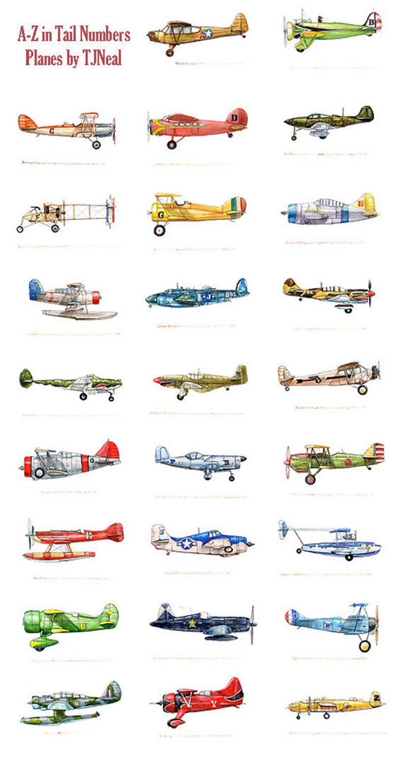 Vultee BT13 Valiant Vintage Airplane Watercolor Print Etsy