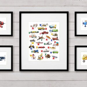 ABC Things That Go Transportation Art Print - Etsy
