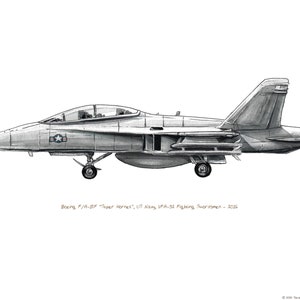 F-18 Super Hornet Aircraft watercolor print, 8x10&quot;