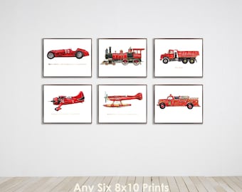 Collection of Six 8x10 vintage Transportation prints of your choice