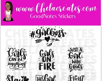 GoodNotes Sticker sheet Girl on Fire