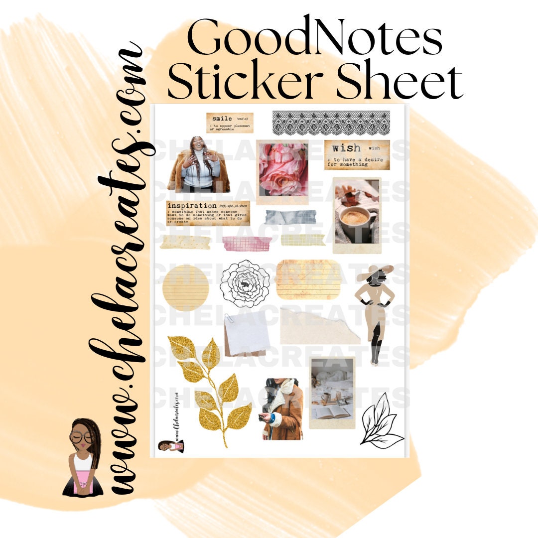 Smile Daily Goodnotes Ready Sticker Sheet - Etsy
