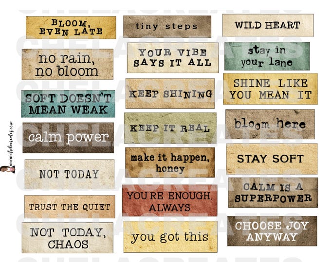 Mix Media Words Printable PDF