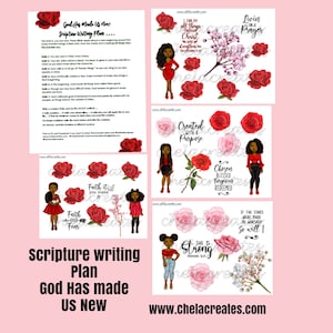 God has Made Us New ....Single Diva Scripture Writing Plan #2 DARK SKIN