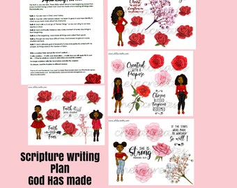 God has Made Us New ....Single Diva Scripture Writing Plan #2 DARK SKIN