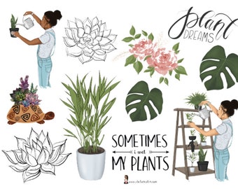 Plant Dream...Printable Collage Sticker Sheet