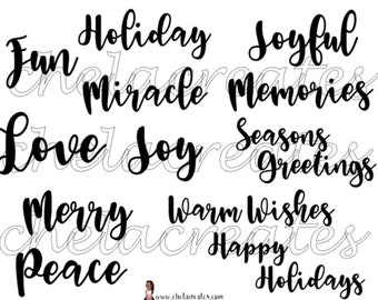 Happy Holiday Words