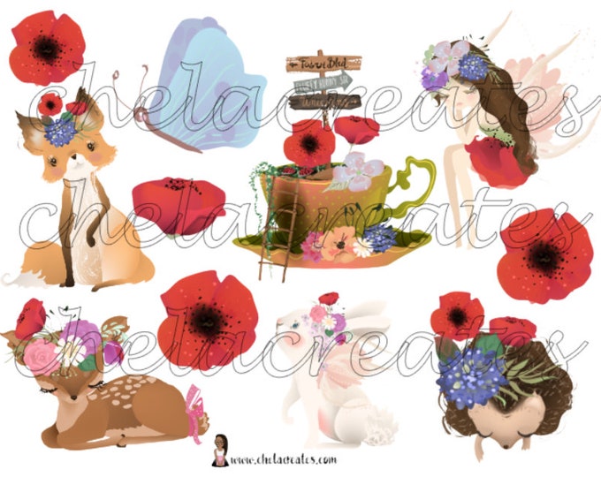 Enchanted Garden  set of 4 Printables