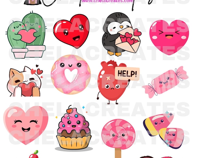 Kawaii  valentines pdf printable sticker sheep pre cropped