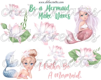 Be a Mermaid Make Waves LS ......Printable