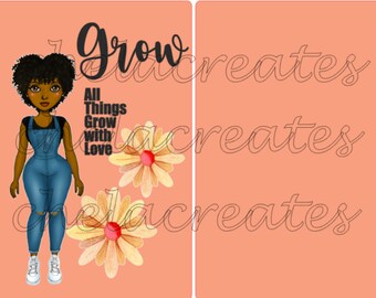 GROW FAITH..... Half Letter Disc / Planner Cover