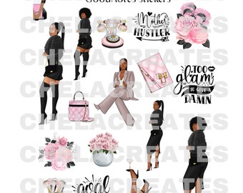 To Glam GoodNotes Sticker Sheet