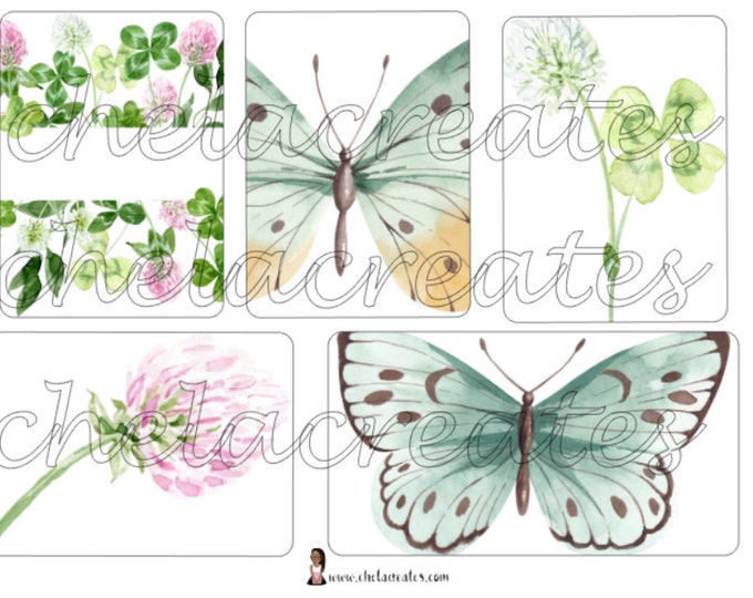 Butterfly and Flower Journaling Cards