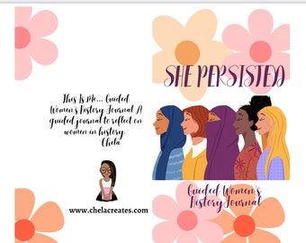 She Persisted …. Women’s History Month PDF PRINTABLE  Journal