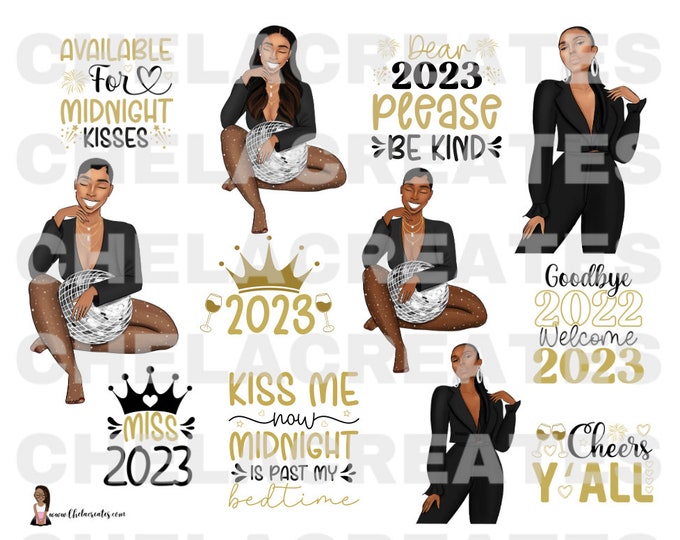 Cheers Yall 2023…. Happy New Year PDF and PNG files