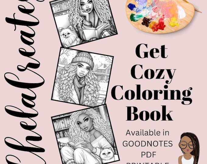 Chelacreates Get Cozy Coloring Book