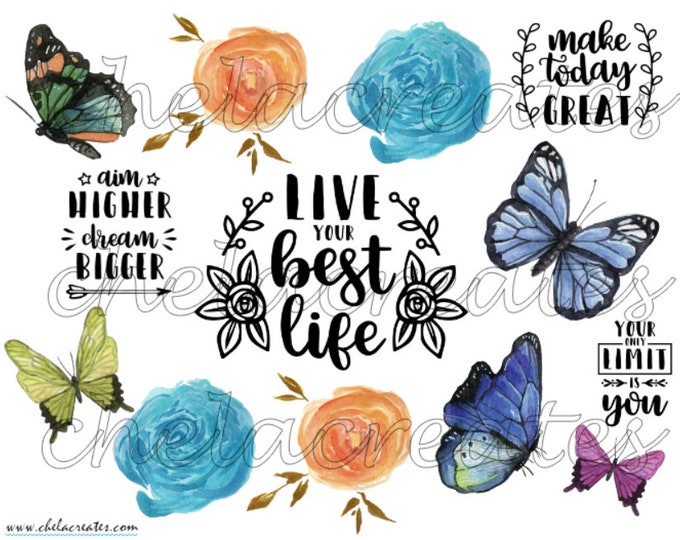 Live Your Best Life Butterfly Printable