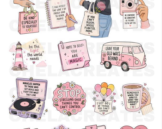 Positive Vibes Quotes Images PDF  DIY sticker