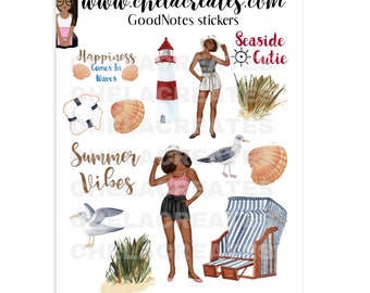 Seaside Diva ….Goodnotes Stickers