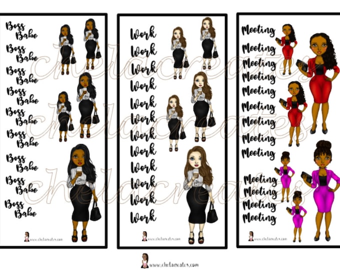 Boss Babe....Planner / Hobonichi Weeks Printable Stickers