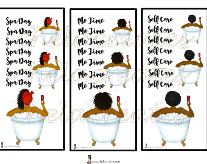 Spa Day...Planning /Hobonichi Printable Stickers