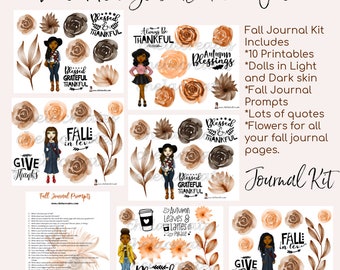 Fall.....Always Be Thankful Journal Kit.... Light and Dark Skin