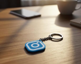 Customizable Instagram NFC Tag Keychain for Digital Networking Influencer, Brand and Business Promotion - Share Social Media Share Instantly