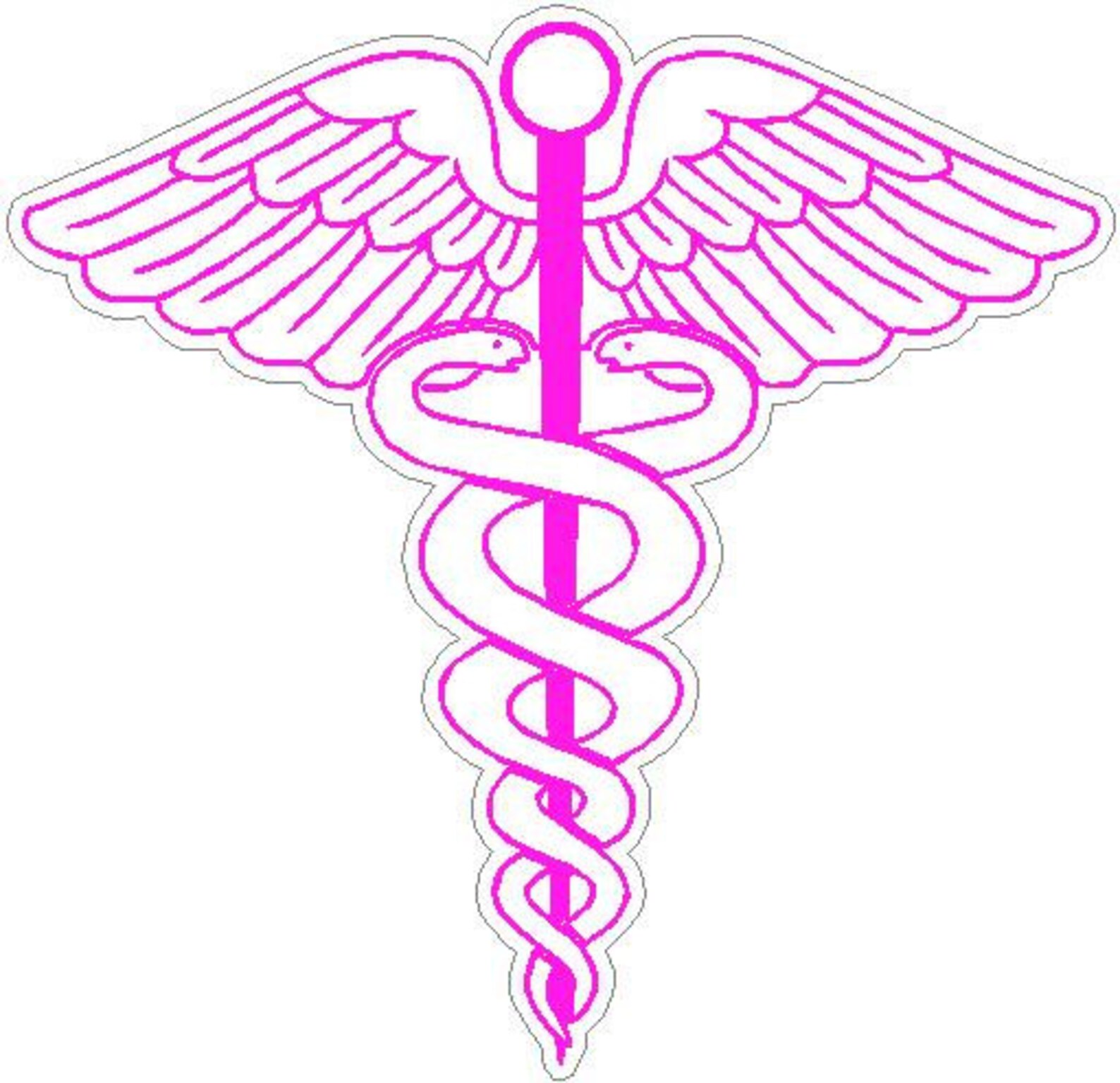6 Caduceus Snake Medical Symbol Vinyl Decal Sticker Or Etsy