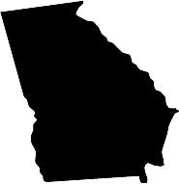 Georgia state Silhouette die cut Vinyl decal sticker. You Pick | Etsy