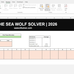 McKinsey Solve Sea Wolf Excel Solver 2026 (Instant Download)