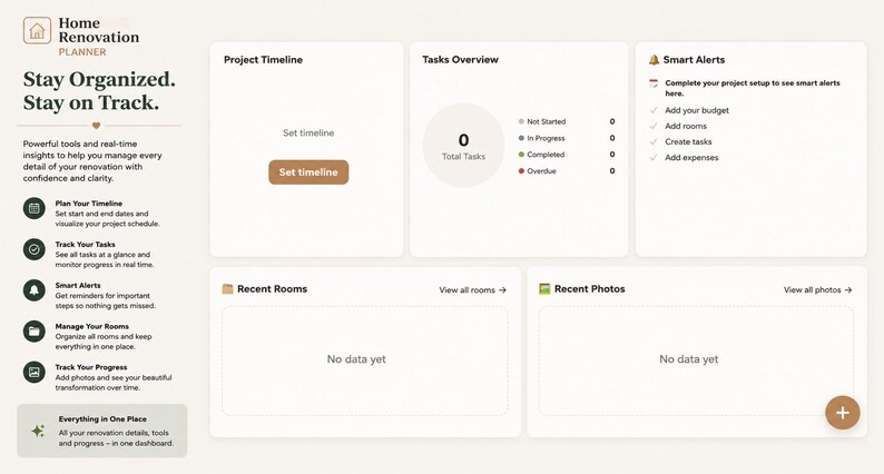 Home Renovation Planner App | Digital Remodel Planner | Budget, Expenses, Rooms, Tasks, Before & After, Materials Tracker image 3
