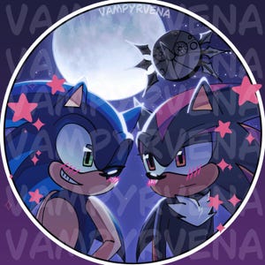 Sonadow 3 in. Vinyl Stickers, Sonic the Hedgehog, Shadow the Hedgehog