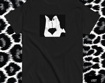 Nuns Kissing Black and White T-Shirt