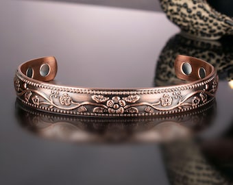 Fred Harvey Era Copper Thunderbird Cuff Bracelet Navajo Arrows