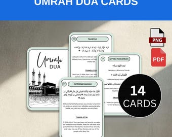 Umrah Dua Cards | Step-by-Step Guidance (Printable PDF & PNG)