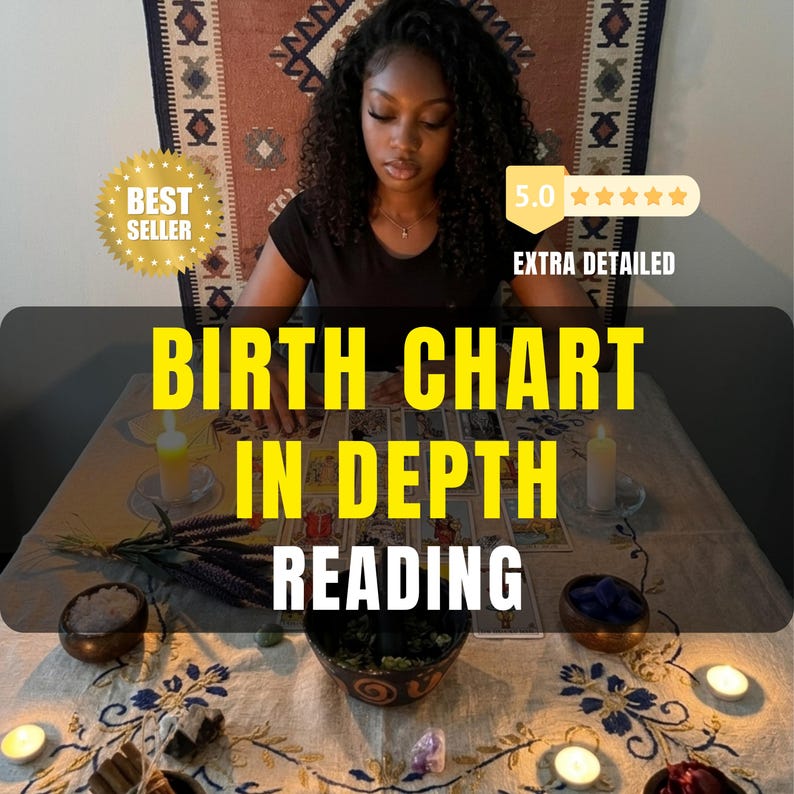 Same Hour Reading, Detailed Astrological Birth Chart Reading with Psychic Insights, Full Natal Chart Astrology & Life Guidance, image 1