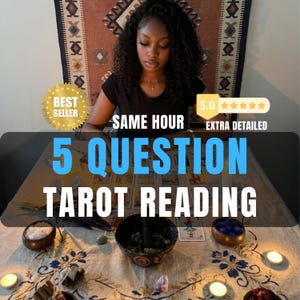 Same Hour 5 Question Tarot Reading, Detailed Tarot Answers on Love Career Life, Honest Spiritual Guidance, Quick Answers, Telepathy Reading