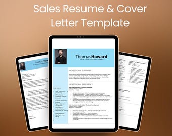Modern Sales Resume + Cover Letter Template — Stand Out & Get Interviews