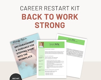 Career Comeback Kit | Resume & Cover Letter Template (Digital Download) | ATS Ready
