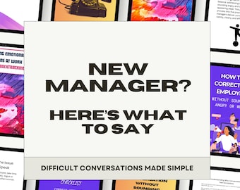 New Manager Difficult Conversations Bundle | What to Say, How to Say It & Stay in Control at Work (Instant Download)