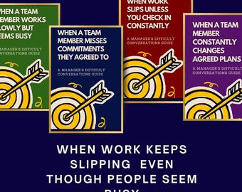 Employee Accountability Bundle For Managers | Difficult Conversations Scripts | Employee Reliability & Ownership | Leadership Toolkit