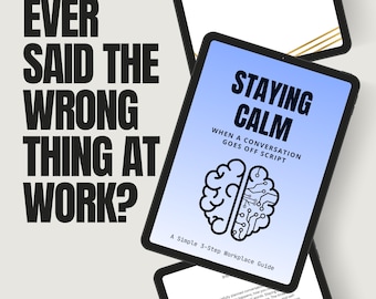 Staying Calm in Difficult Conversations | Workplace Communication Guide | How to Respond Without Losing Control | Printable PDF