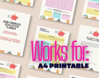 2026 Financial Goals Planner | Budget Goal Sheet (Instant Download)