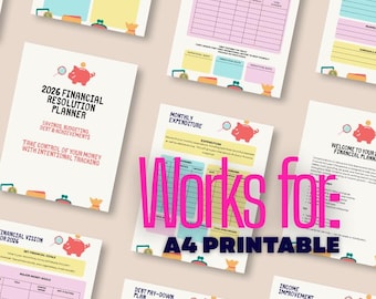 Debt Pay-Down Tracker | Debt-Free Planner | Monthly Repayment Sheet | Printable PDF | Financial Resolution | Instant Download